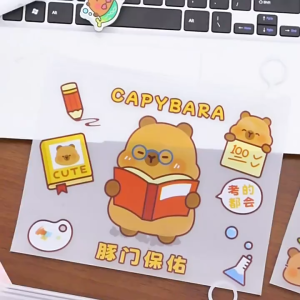 [iRojak] Capybara Zip Bag File Storage Bag Pen Zipper Pencil Bag Stationery Pouch 卡皮巴拉文件袋 文具收纳袋 Beg Pensil - MA16