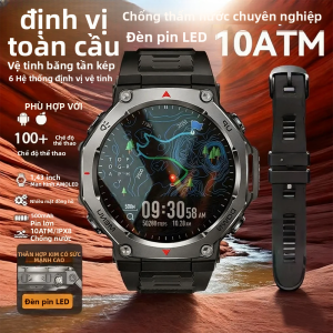 Đồng Hồ Thông Minh T-Rex 3 Ultra GPS Đồng Hồ Thông Minh Thể Thao Quân Sự Chống Nước 5ATM Có La Bàn Cuộc Gọi NFC BT Màn Hình AMOLED 143 Inch Dành Cho Nam Và Nữ