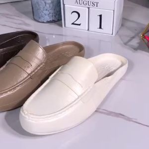 MR.BINBEITIME Men's Half Shoes: Summer Rubber Half Loafer Shoes & Comfortable Half Slippers