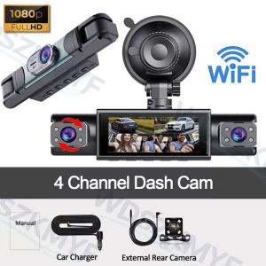 FHD 1080P 4/3 Channel Car Dash Cam WIFI Car Camera Recording for car way Front Left Right Rear Vehicle Recorder car accessories