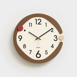 Mandelda Creative Wall Clock No Drilling Living Room New 2025 Popular Home Use Cream Style Hanging Clock Modern Simple