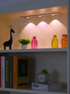 LED Motion Sensor Light Rechargeable Cabinet Night Lights 3 Mode Brightness Wire-Free 3 Color Decor For Wardrobe Bedside Stairs
