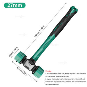 Double‑Sided TPU Rubber Installation Hammer Ductile Iron Head Fiber Handle For Flooring Tile Car Body Repair Assembly Hand Tools
