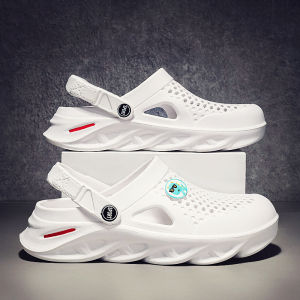 Mens Summer Anti-Slip Beach Sandals Half Slippers Casual Breathable EVA Outerwear Slip-On Shoes Thick Bottom for Young Men