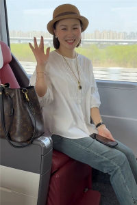 French Style Shirt Womens Thin Summer 2024 New Arrival K-style Loose Fancy Cut Out Petite Top Small Shirt