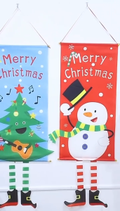 Merry Christmas Porch Door Banner Hanging Ornament Christmas Decoration For Home Xmas UMISKY