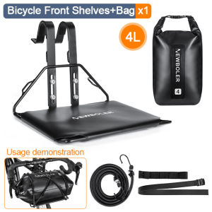 NEWBOLER | NEWBOLER Bicycle Bag Bicycle Front Rack Carrier Panniers Bag Luggage Shelf Bracket Trunk MTB Bike Cycling Rack 5kg Load Capacity