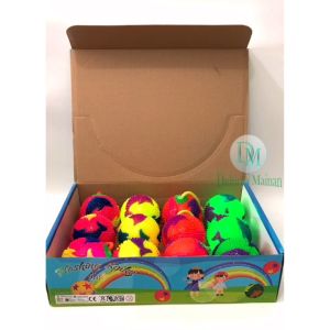 Mainan edukasi anak bola duri yoyo karet bunyi dan lampu warna warni flashing spiky ball