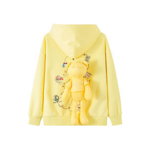 Cute 3D Bear Childrens Hooded Long Sleeve Sweater