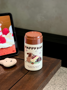 Cốc Nước Mini Bằng Thép Không Gỉ 316 Dễ Thương Dung Tích 240ml Cốc Nước Đi Kèm Ngăn Đựng Trà Cốc Đi Bộ Cốc Đựng Đồ Ăn