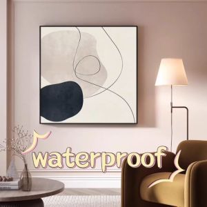 Modern Abstract Wall Art Painting – Italian Minimalist Style for Bedroom Living Room – Geometric Line Canvas Poster home decor (60x90cm)