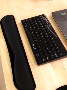 Keyboard Wrist Rest and Mouse Wrist Rest Pad Rubberized Memory Foam Wrist Protector Mouse Pad Keyboard Pad Prevents Pain