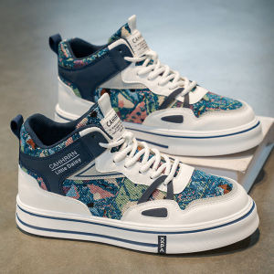 High-Top Mens Shoes Casual Waterproof Sports Thick Bottom Heightening White Shoes Autumn Trend Youth Fashion Korean Style