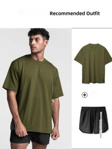 ASRV Technical Sportswear Mens round Neck Short Sleeve T-Shirt Breathable Moisture Wicking Elastic Cotton Casual Fitness Shirt