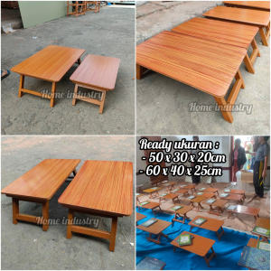 Meja Lipat Belajar/Meja Portable/Meja Lipat Kayu/Meja Kerja/Meja Al Quran/Meja Warkop