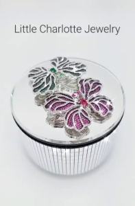 เข็มกลัดเพชร cz รูปผีเสื้อ