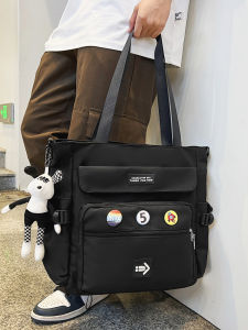 Túi Đeo Chéo Nam Dung Tích Lớn Túi Đựng Sách Cho Học Sinh Trung Học Túi Đeo Vai Đơn Giản Thoáng Khí Chống Thấm Nước