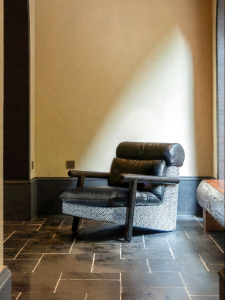 PURPLELEAF | Vintage Leisure Designer Genuine Leather Single Armchair