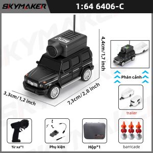 Xe Điều Khiển Từ Xa WLtoys 1/64 Mini Car 6406-C Có Camera WiFi 720P FPV 2.4GHz Đèn LED Chiếu Sáng Xung Quanh Sẵn Sàng Chạy Đồ Chơi Xe Điều Khiển Từ Xa Mini Cho Trẻ Em & Người Lớn