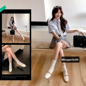 Josiny | Coarse Heel Easy Slip-on Loafers
