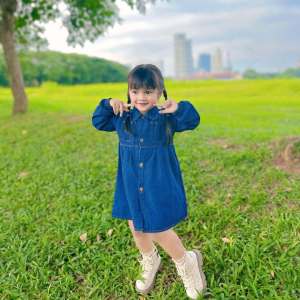 Mini Dress Jeans Anak Perempuan 1-5 Tahun