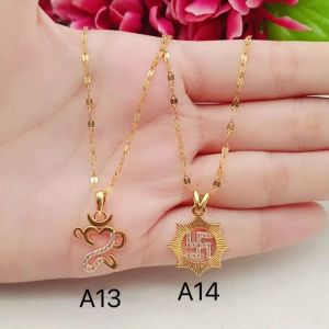 Kalung Omkara Lapis Emas Awet Anti Luntur