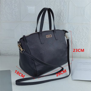 Large Capacity Casual Tote Bag for Commuting And Class Single Shoulder Crossbody Handbag British Style Sewing Line PVC Leather