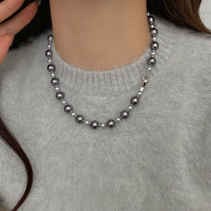 Delicate Pearl Short Necklace Luxury Sweater Chain Womens Fashion Jewelry Premium Quality Elegant Design Autumn Winter Accessory