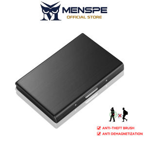 MENSPE Men Women Card Wallet Multi-Functional RFID Wallet Portable Stainless Steel Card Box Multi-Card Position ID Credit Cards Holders