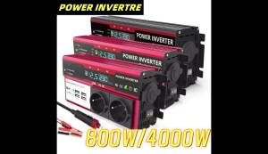 Power Inverter 4000W (Maximum Power) Automotive Inverter RV  Marine Power Inverter DC 12V to120V 220V EU US UK Global Socket