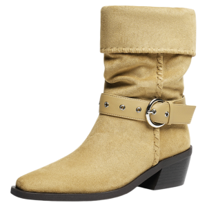 Reddragonfly | Cowboy Style Ankle Boots Brown Heel Female