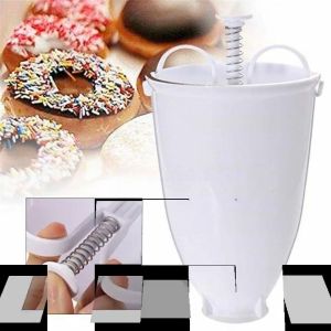 HEYGIRL Deep Fry Portable Home Kitchen Donut Maker Donuts Mold Doughnut Mould Manual Waffle Dispenser