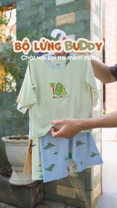 Bộ lửng Arich Buddy chất vải sợi tre petit cho bé trai gái size từ 9 tháng đến 6 tuổi