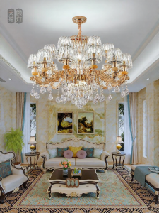 LAIDENG | European Luxury Crystal Chandelier Smart Voice