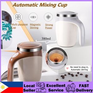 【Fast Delivery】380ml Automatic Mixing Cup Rechargeable Stainless Cup For Coffee Self Stirring Magnetic Mug Bigorder