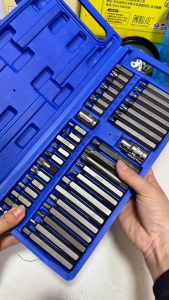 40PCS 1/2" 3/8 Drive Allen Key Torx Hex Star Spline Bit sockets CR-V Socket Set for CarTrucksHome Improvement