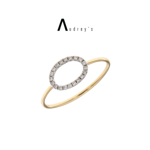 Audreys 18K Yellow Gold Diamond Line Ring