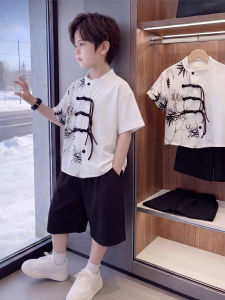 Traditional Chinese Style Boys Short Sleeve Set
