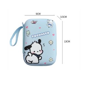 Portable Digital Storage Bag Cute Cartoon Design Phone Charger Earphone Data Cable Organizer Compact Size 13x9x3.5cm