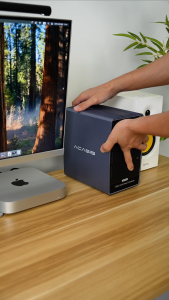 ACASIS 4 Bay SAS HDD Enclosure USB3.2 Gen2 10Gbps - 96TB Tool-Free Aluminum Storage with Cooling Fan for 2.5/3.5 SATA SAS SSD/HDD | High-Speed Stable Data Backup