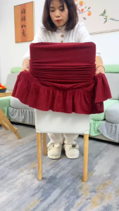 【Manila Stock】2025 Skirt Chair Cover Elastic Chair Seat Cover Knitted Seat Cushion Cover Sarung Kerusi Dining Slipcovers Home Decor