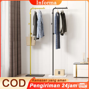 Informa Gantungan baju Tempat gantungan tas topi Multifungsi 7 Shaped Rak Pakaian Berdiri Rak Mantel Lantai Logam Rak Penyimpanan Dasar Marmer Rak Penyimpanan Tas Syal Kamar Tidur - Lazada