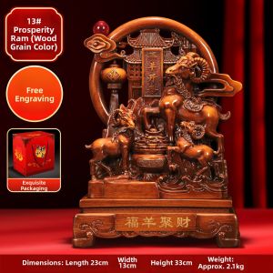 Ji Shanyuan | Zodiac Sheep Three Goats Opening Good Fortune Ornament