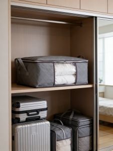Pants clothing blankets zippered storage bags suitable for blankets bedding wardrobes bedrooms travel space-saving