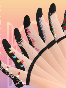 Summer Comfortable Crystal Silk Glass Short Tube Socks Womens Boat Socks 5 Pairs Cotton Bottom Trendy White Color