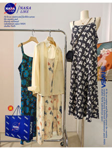 Elegant Summer Sleeveless Vest Dress Womens Fashion Pear Shape Embroidery Long Dress Stylish Waist Loose Polyester Fabric