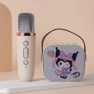 Wireless Bluetooth Karaoke Microphone Speaker System Mini Portable Soundbox for Mobile Phone Childrens Singing Entertainment