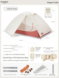 The Primitive | Portable Foldable Camping Tent for Rainproof Overnight