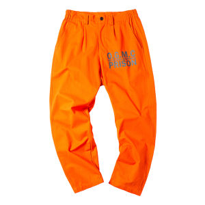 ชุดนักโทษสไตล์อเมริกันแบรนด์แฟชั่นระเบิดนิวเคลียร์กางเกงขายาวชุดทำงานผู้ชายไซส์ใหญ่ทรงหลวมลำลองคอตตอนแท้สีส้มหนีคุกแบบแข็ง