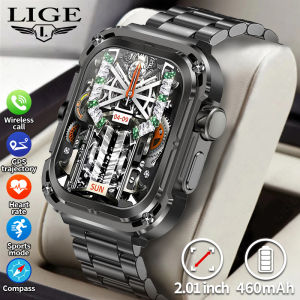 LIGE 460 mAh Big Battery ECG and Blood Glucose Smart Watch Men and Women Bluetooth Call IP68 Waterproof Heart Rate Monitor 100+ Sports Mode Fitness Tracker Jam Tangan Pintar Lelaki